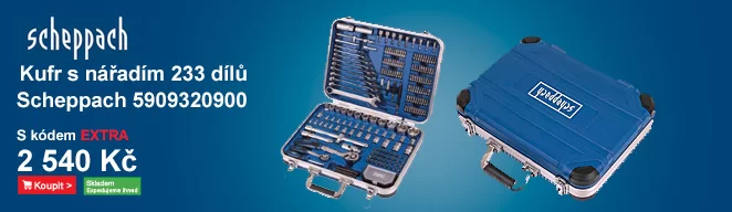 Hliníkový kufr s nářadím, 233 dílů Scheppach 5909320900
