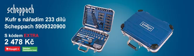 Hliníkový kufr s nářadím, 233 dílů Scheppach 5909320900