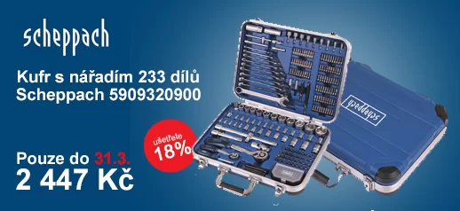 Hliníkový kufr s nářadím, 233 dílů Scheppach 5909320900