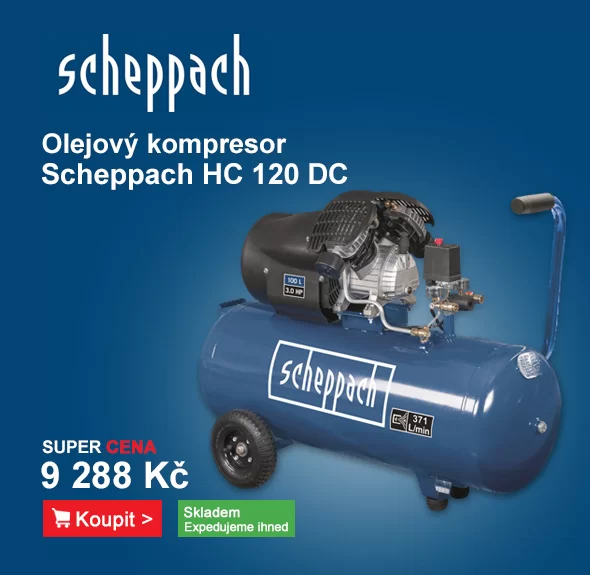 Dvouválcový olejový kompresor Scheppach HC 120 DC