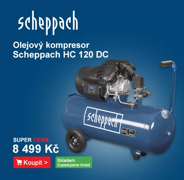 Dvouválcový olejový kompresor Scheppach HC 120 DC