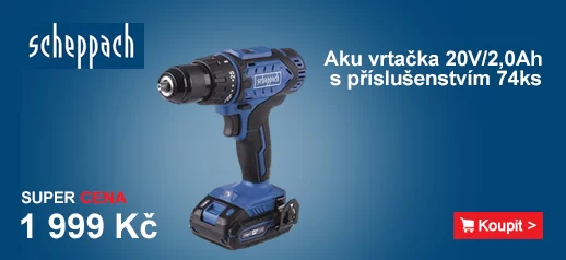 Aku vrtačka 20V/2,0Ah s příslušenstvím 74ks