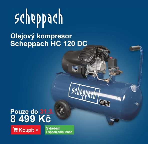 Dvouválcový olejový kompresor Scheppach HC 120 DC
