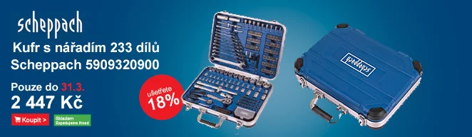 Hliníkový kufr s nářadím, 233 dílů Scheppach 5909320900