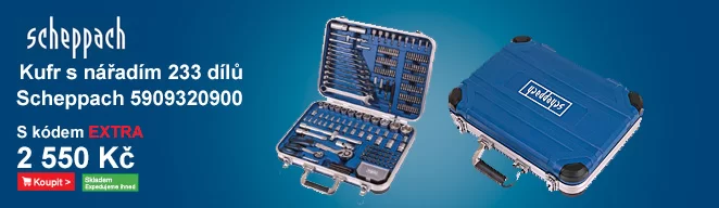 Hliníkový kufr s nářadím, 233 dílů Scheppach 5909320900