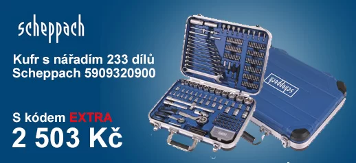 Hliníkový kufr s nářadím, 233 dílů Scheppach 5909320900