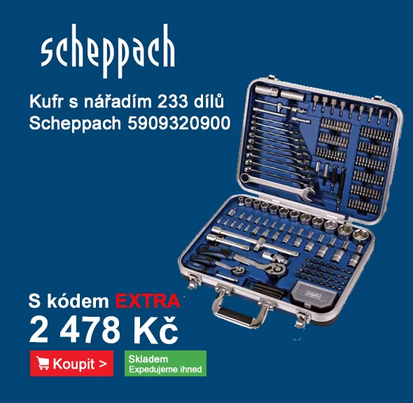 Hliníkový kufr s nářadím, 233 dílů Scheppach 5909320900