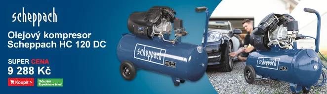 Dvouválcový olejový kompresor Scheppach HC 120 DC