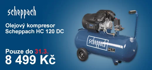 Dvouválcový olejový kompresor Scheppach HC 120 DC