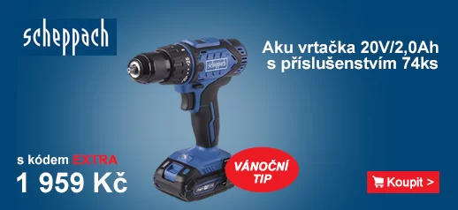 Aku vrtačka 20V/2,0Ah s příslušenstvím 74ks