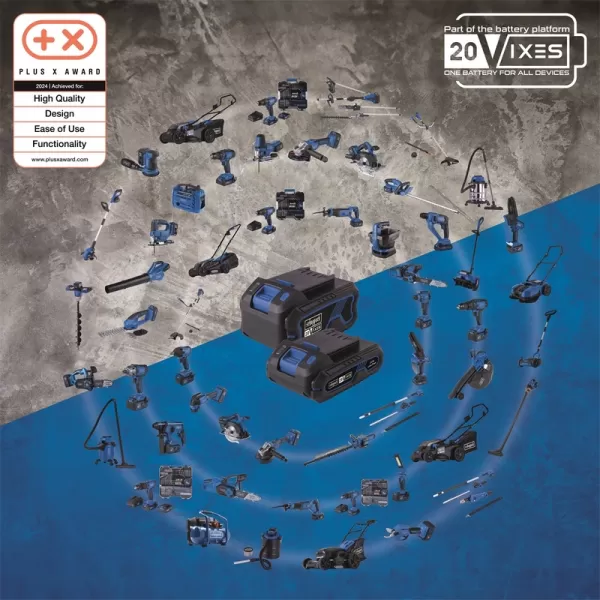 Duální nabíječka 20V 2,4A IXES Scheppach SDBC2.4A