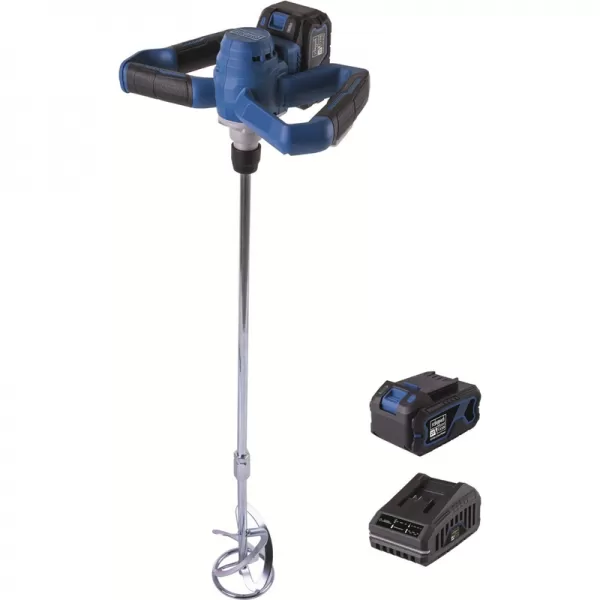 Aku míchadlo stavebních materiálů IXES 20V/4,0Ah/2,4A Scheppach BC-PMX100-X-SET L