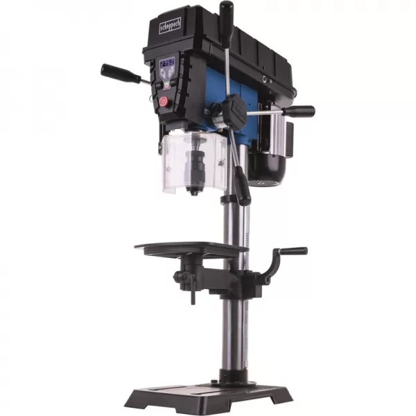 Stojanová vrtačka s křížovým laserem a LED osvětlením Scheppach TBM 300 Vario