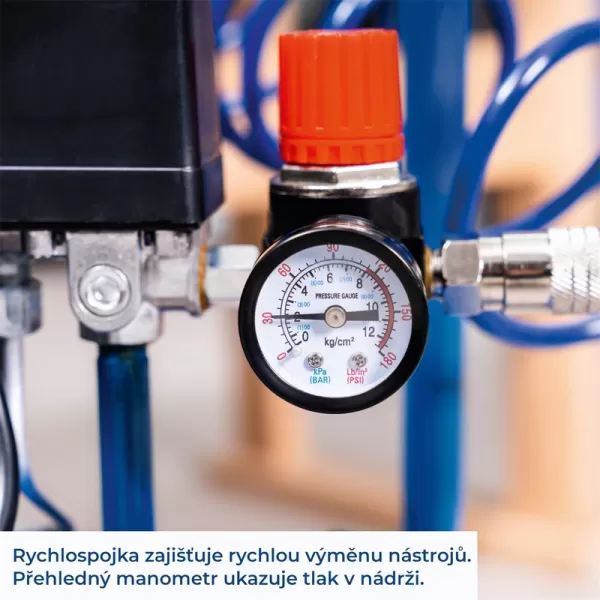 Olejový kompresor se vzdušníkem 8bar 24l Scheppach HC 26