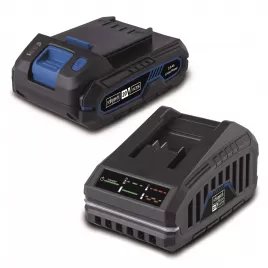 Set 20V IXES nabíječky 2,4A a lithium-iontové baterie 2,0Ah Scheppach SBSK2.0